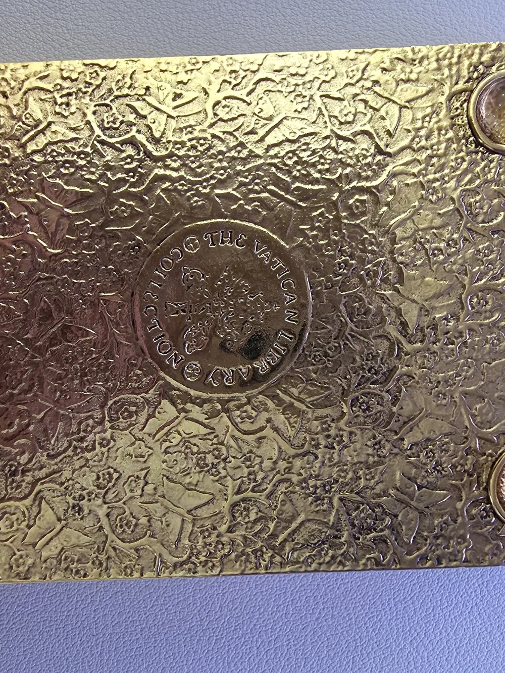 Gold Decorative Trinket Tray with Script Prayer